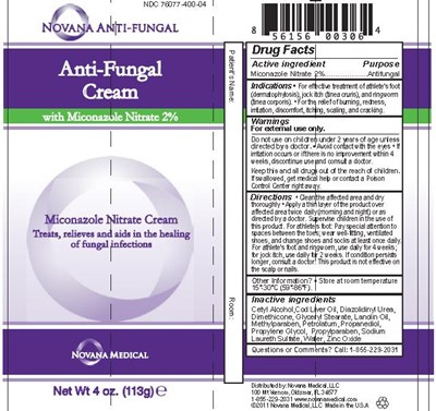 Label Of Product (Novana 4oz Barrier Cream Miconazole)